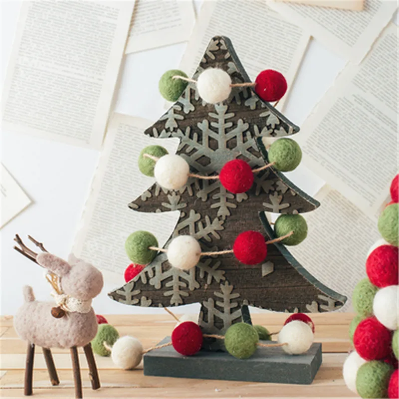 Рождественский Органайзер navidad decoraciones para el hogar, сделай сам, шерстяной шар, настенные подвески в скандинавском стиле, детский домашний декор