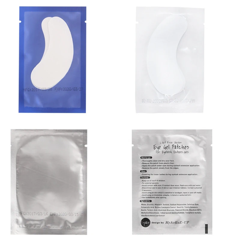

100 pairs eyelashes extension patches Disposable Eyelash Pad Gel Patch Grafting under eye Paper Sticker Wraps Makeup Tools