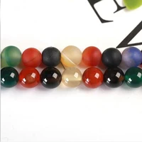 high quality natural agates 468101214mm multicolor round beads necklace bracelet jewelry gems loose beads 15 inch wk84