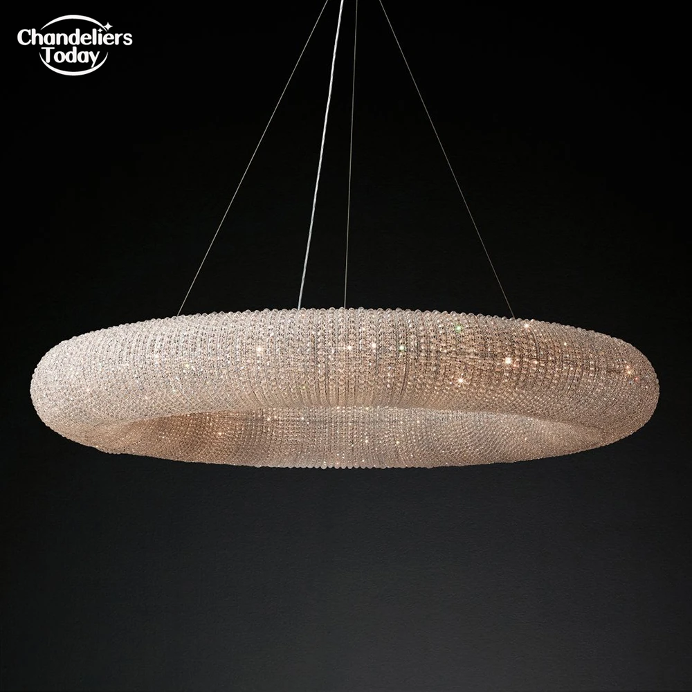 Заводская розетка роскошная винтажная RH Хрустальная Люстра Подвеска ореол