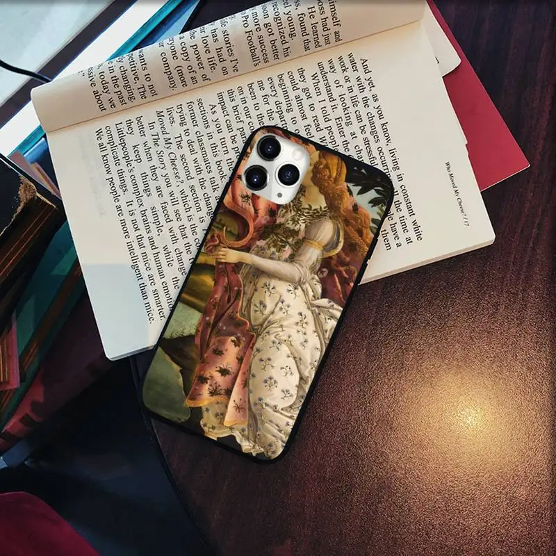 

Art Painting The Birth Of Venus Bling Cute Phone Case for iPhone 11 12 pro XS MAX 8 7 6 6S Plus X 5S SE 2020 XR Soft silicone