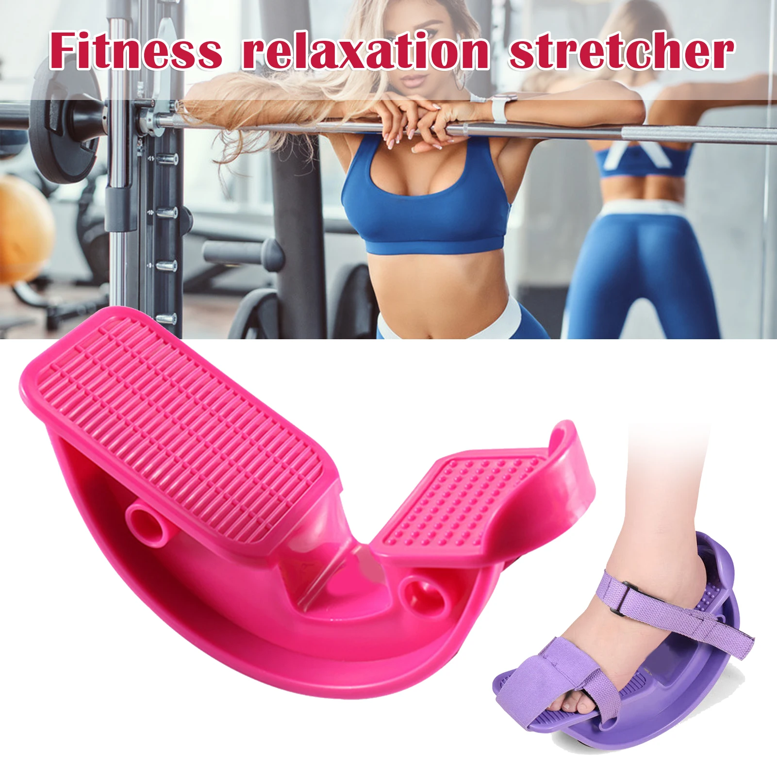 

2 Calf Stretcher with Adjustable Fixation Strap Ankle Stretcher Warm-up Gadget for Lower Feet Plantar Fasciitis Leg Pain