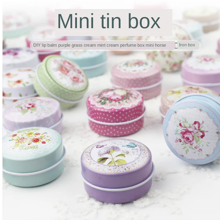 

48pcs Fresh Mini Small Pill Storage Box Homemade Lipstick Comfrey Ointment Vaseline Tin Box Portable Pill Box