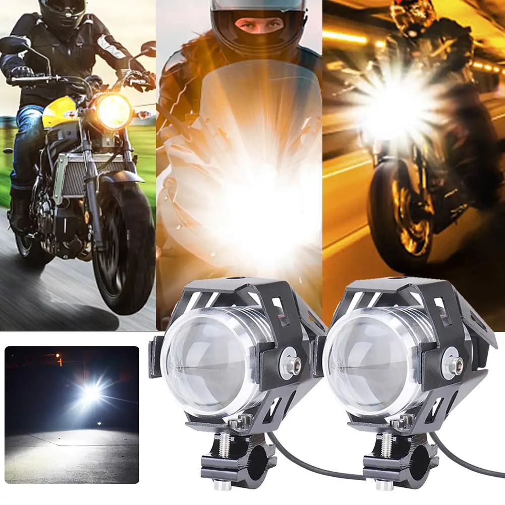 

2PCS 12V Motorcycle LED Headlights CP106 Driving Spotlights Headlamp Moto Spot Head Light Lamp