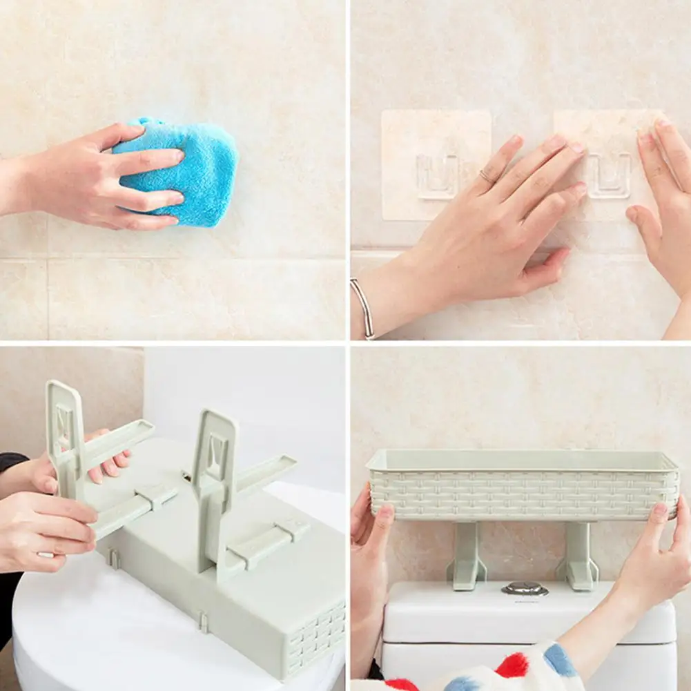 Стеллаж для хранения настенная полка ванная туалет кухня органайзер стены