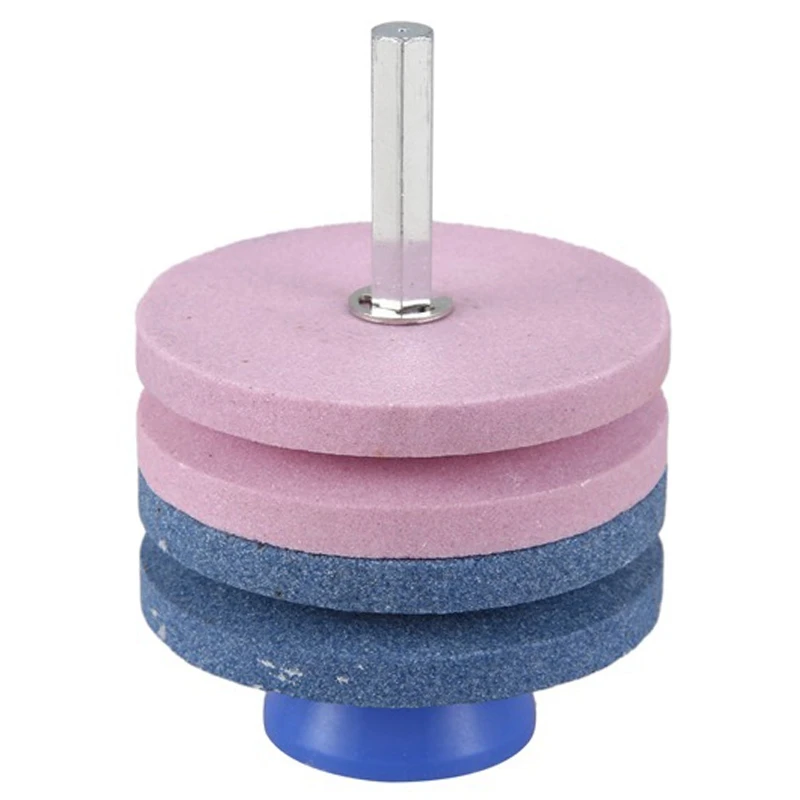 

8PCS Lawn Mower Blade Sharpener with Balancer Set, 2-Layer and 4-Layer Corundum Grinder Stone for Lawn Mower Blades