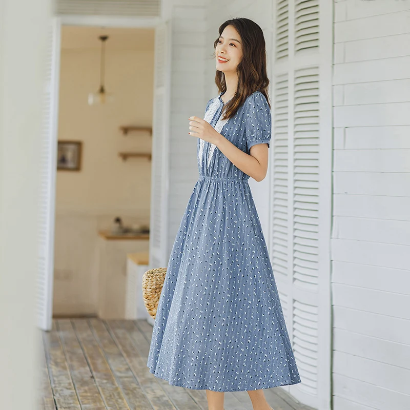 INMAN платье с коротким рукавом кружевное в шикарном стиле присборенной талией |