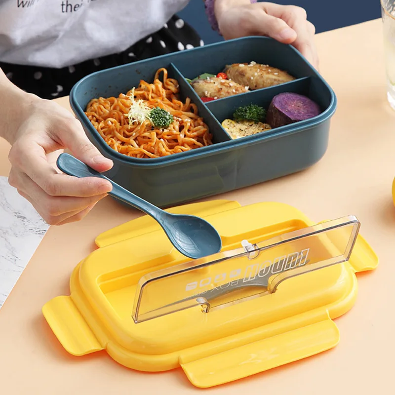 Студенческий пластиковый Ланч-бокс лента набор посуды микроволновая печь