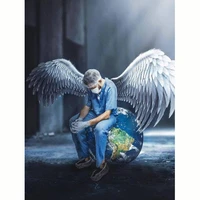 5d diamond painting full drill round doctor angel saves life diamond mosaic art diamond embroidery earth picture wall decor