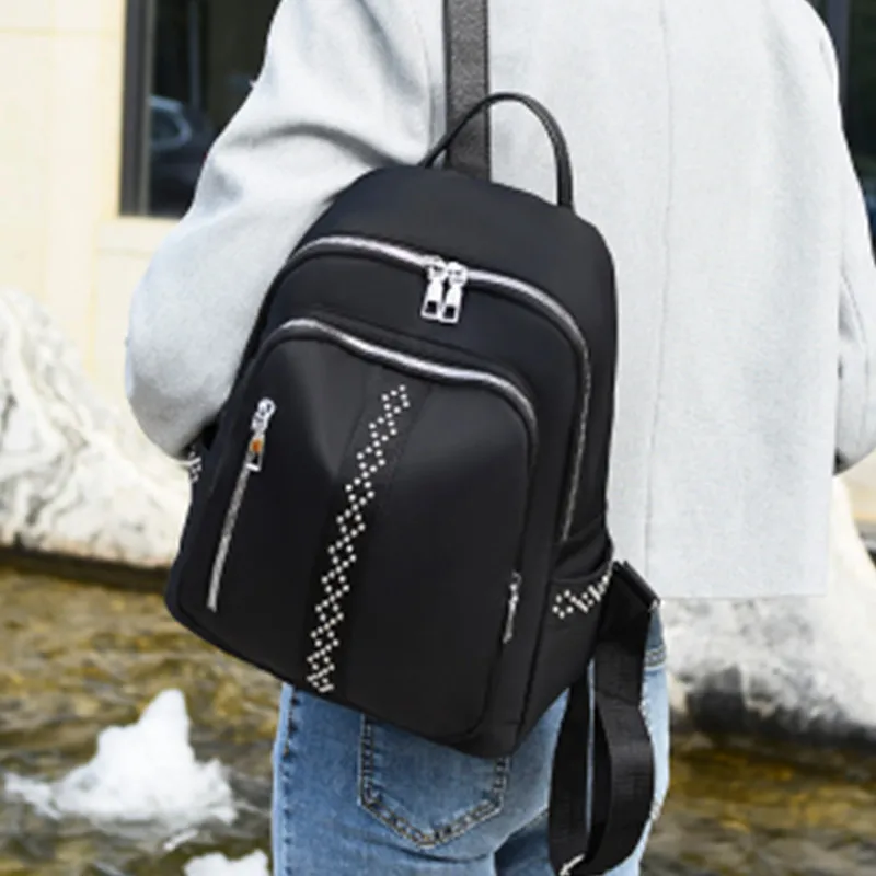 

Fashion Black Backpacks for Women Quality Oxford Cloth Backpack Hot Sale Brand Design Rucksack Ladys All Match Casual School Bag