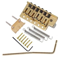 a set of left hand gold guitar bridge 6 strings electric guitar parts musical instruments guitar accessories