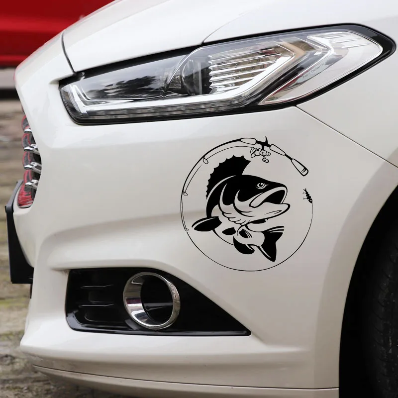 

Car Sticker Funny Fishing Pole Hobby Fish Waterproof PVC Car Motorcycle Notebook Sticker Covering Scratch 14.1cm * 14.3cm