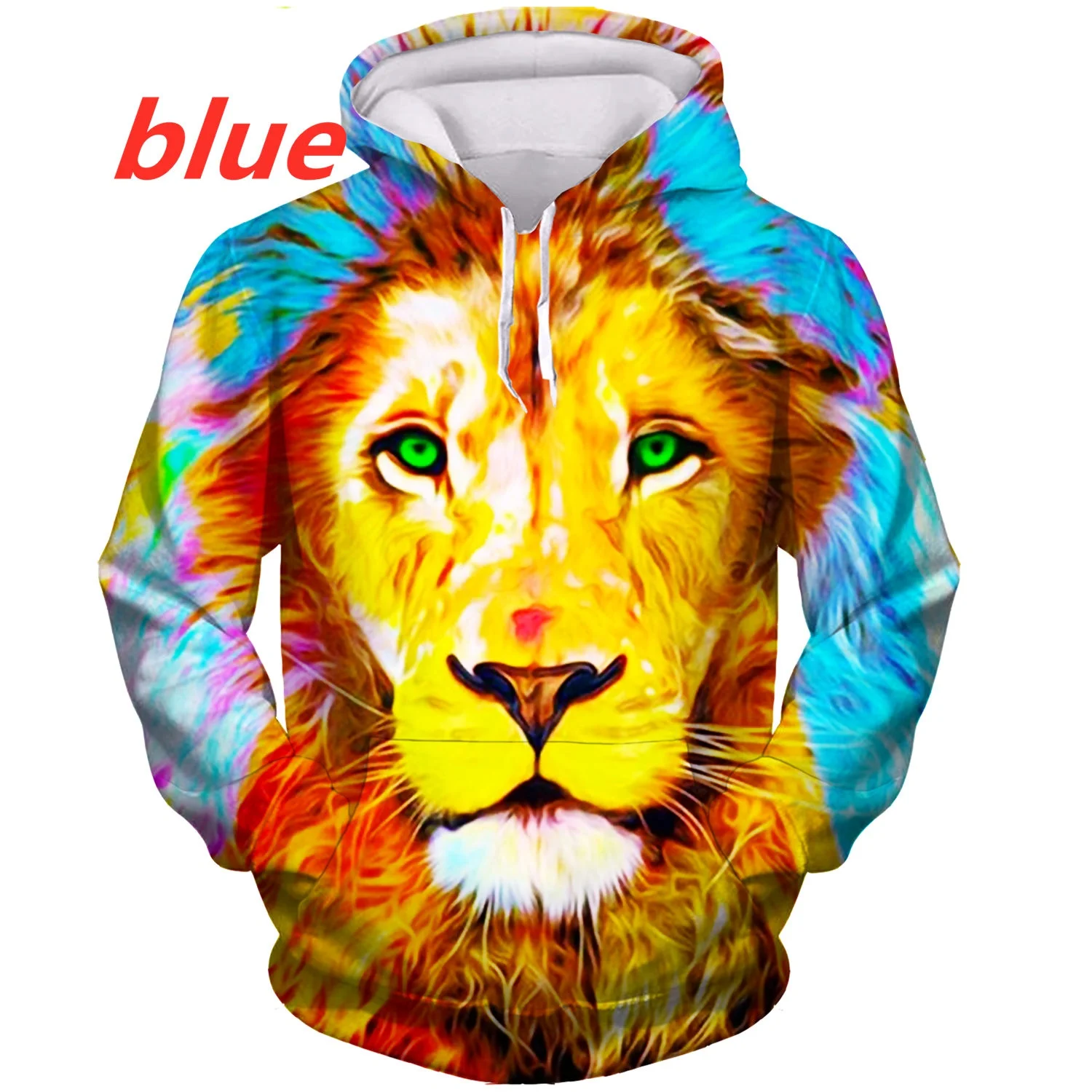 Fashion 3D Printed Hoodies Cool Animal Lion Sweatshirt Unisex Autumn Casual Hoodie Pullover Tops