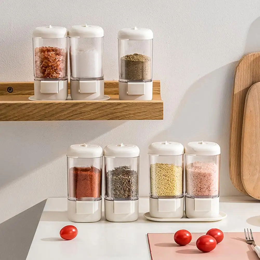 

Seasoning Can Pepper Spice Shaker With Rotated Controlled Volume Lid Kitchen Salt Sesame Moisture-proof Seal Bottle