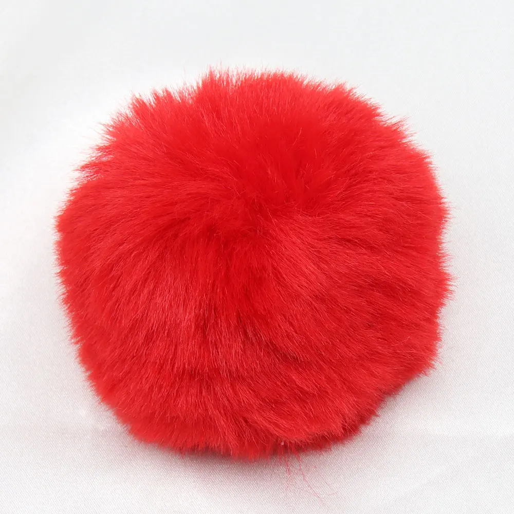 

5Pcs False Hairball Hat Ball Pom Pom Handmade DIY Artificial Wool Ball Wholesale Cap Accessories Faux Fox Fur PomPom With Buckle