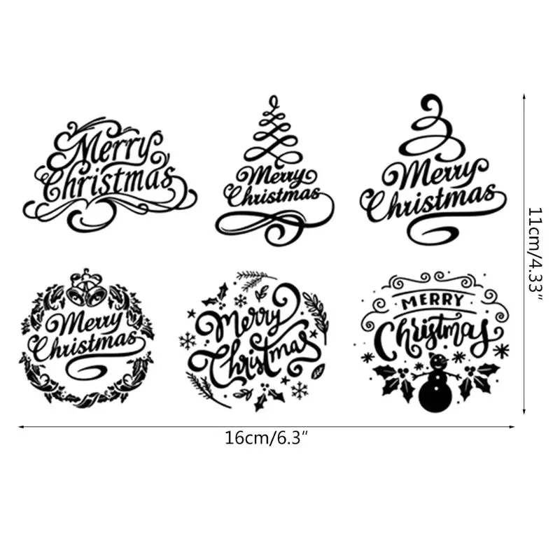 Рождественский силиконовый Печатный штамп DIY Скрапбукинг Фотоальбом бумажная