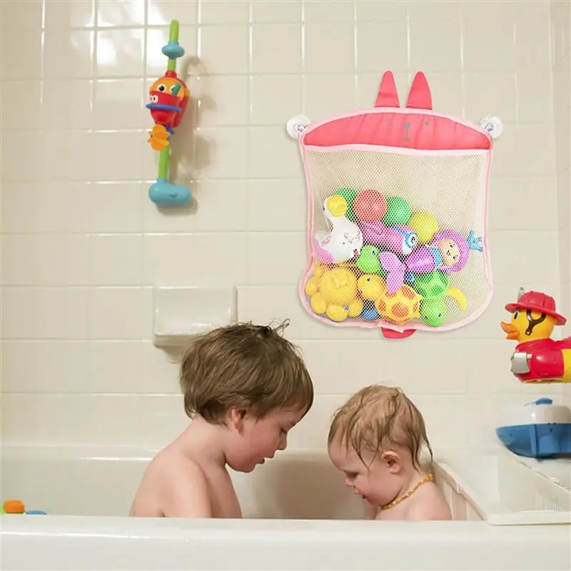 

3Pcs Wall Mesh Storage Bags Suction Cup Design Wall Door Hanging Storage Bags