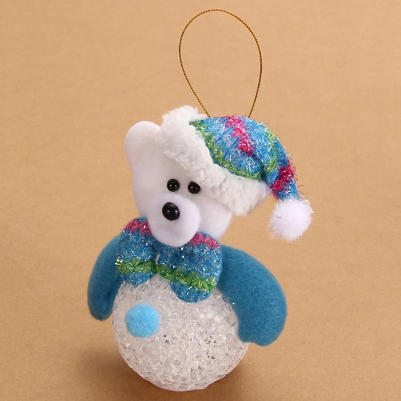 Светодиодный светильник для рождественской елки висячие украшения Санта Клаус