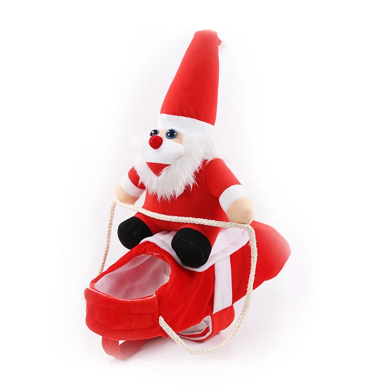 Забавная Рождественская Одежда для собак костюмы Санта Клауса праздничных