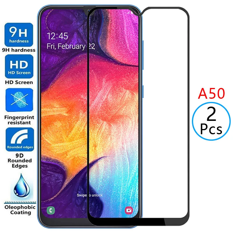 

9d protective tempered glass for samsung a50 screen protector on samsun galaxy a 50 50a safety film samsumg sansung galaxi galxy