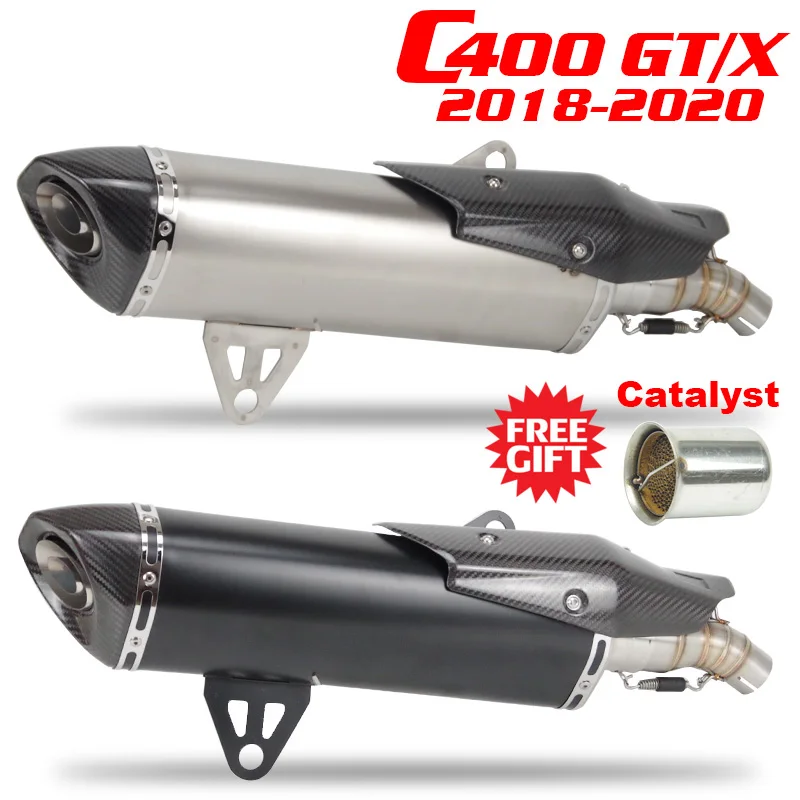 

C400X C400GT Slip-on Exhaust Muffler Middle Link Pipe Motocross Escape Moto DB Killer Laser for BMW C400 X GT 2018 2019 2020