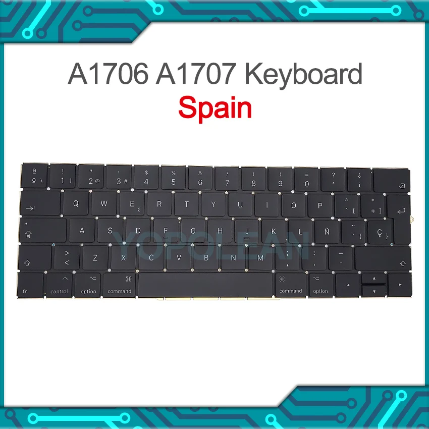 Новая испанская раскладка клавиатуры A1706 A1707 для Macbook Pro 13 &quot15&quot a1706 a1707 ES Замена