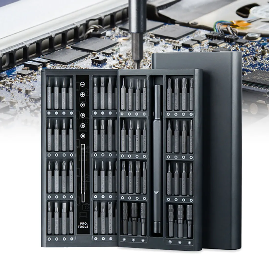 

Screwdriver Set 62 In 1 Magnetic Screwdriver Bit Set Precision Magnetic Phillips Torx Hex Screwdriver Bits Repair Phone PC Tools