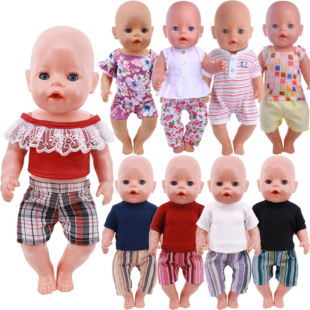 

43 cm Baby New Born Clothes For 18 Inch American Doll Girl Toy 17 Inch Baby Reborn Doll Clothes Accessories Our Generation
