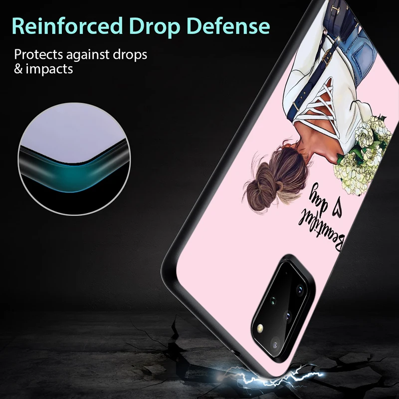 

Hot Mom and Baby Girl for Samsung Note 20 10 9 8 Ultra Plus A91 A81 A71 A51 A42 A41 A31 A21 A12 A11 A01 Black Phone Case