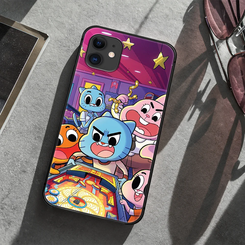 

Amazing World of Gumball Phone Case Cover Hull For iphone 5 5s se 2020 6 6s 7 8 12 mini plus X XS XR 11 PRO MAX black Bumper