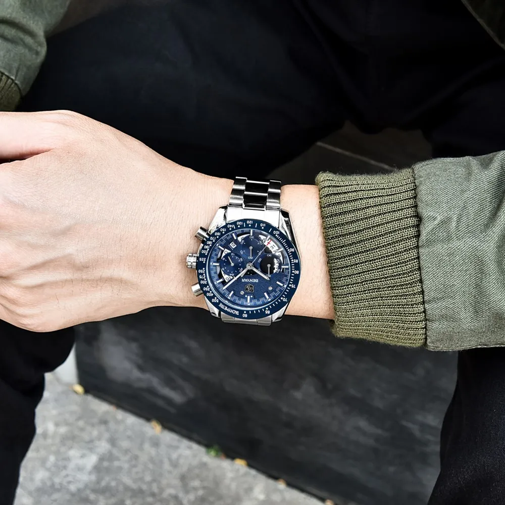 Reloj Hombre 2020 BENYAR Брендовые Часы Мужские Спортивные кварцевые Бизнес