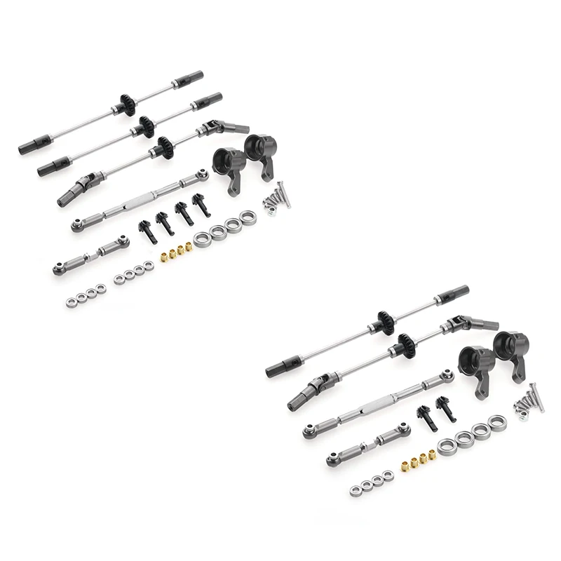Engranaje de acero mejorado para coche teledirigido, engranaje de eje de puente para WPL, B14, B24, C14, C24, C34, C44, B16, B36, Q60, 1/16-0