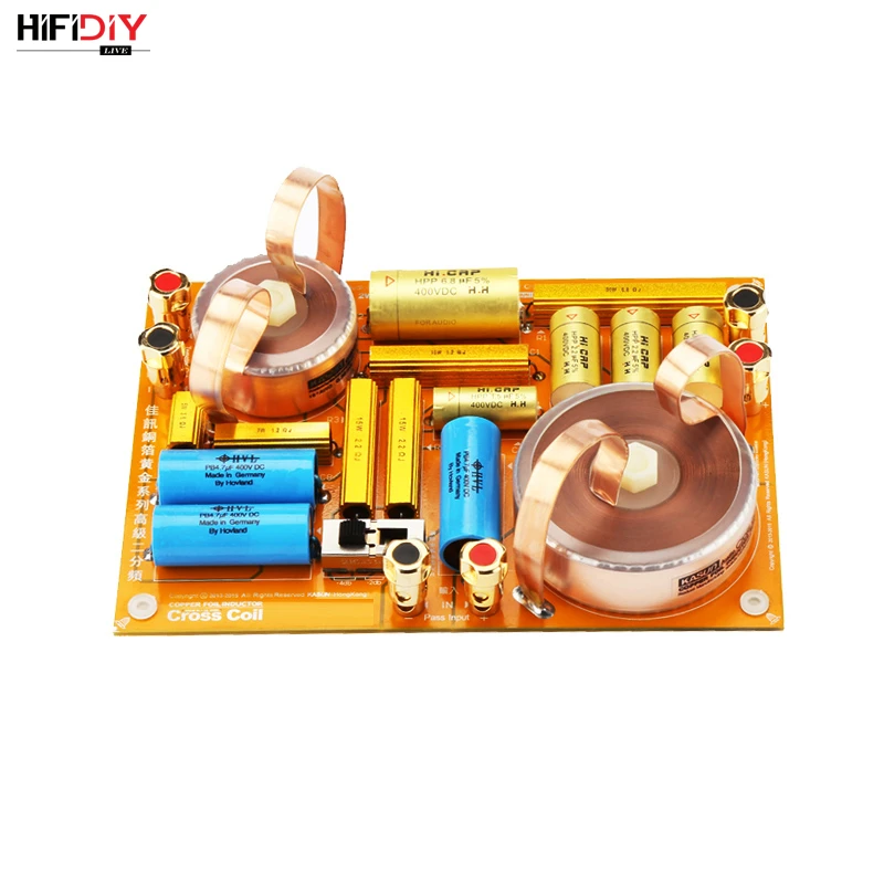 HIFIDIY HI END медная фольга GAT 2012 2 Way динамик (твитер + бас) HiFi s кроссовер с делителем