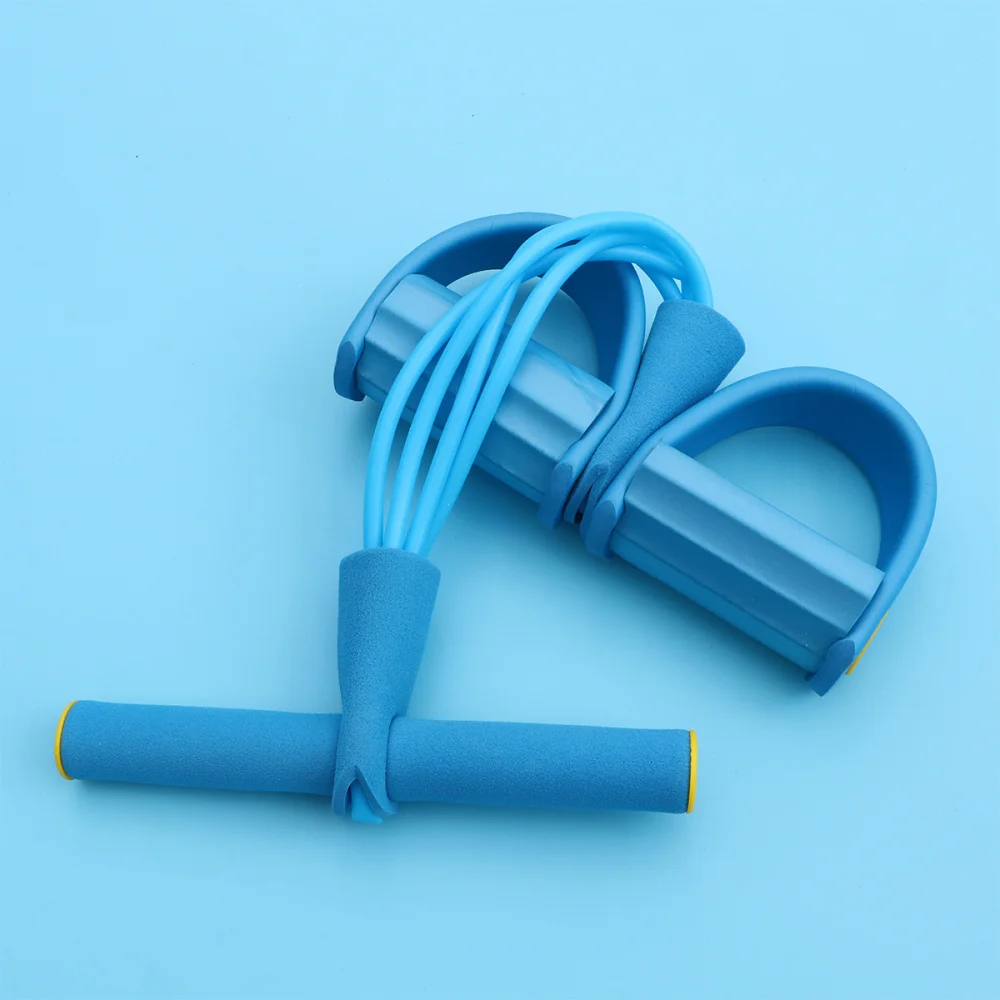 

4 Tube Health Belly Fitness Rope Resistance Bands Workout Bands (Sky-blue)