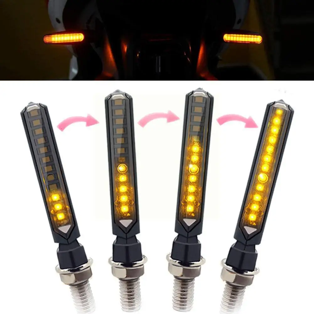 2pcs Motorcycle Led Turn Signals Light Motorcycle Flasher Light Built Relay Motorcycle Turn Signal Indicators For J0w4