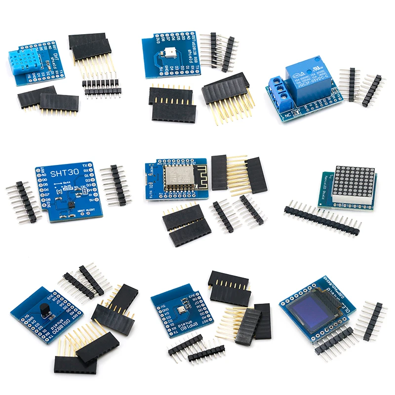 Плата для разработки Wi-Fi Nodeu Ws2812 Rgb Dht11 Dht22 Am2302 реле Ds18b20 Bmp180 набор самостоятельной