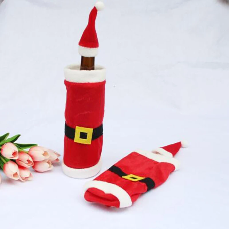 Рождественский ужин Рождественская бутылка вина набор Санта Клаус Кнопка