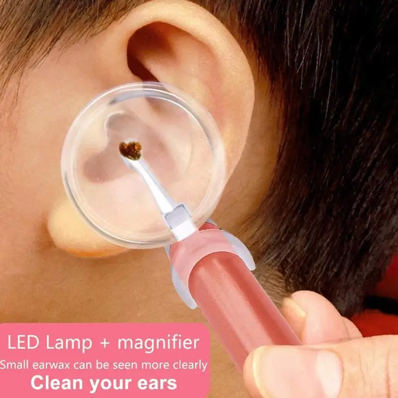 

Ear Cleaner Earwax Removal Tool Flashlight Earplugs Ear Cleaning Earwax Remover Ear Spoon Light Spoon With Magnifying Glass