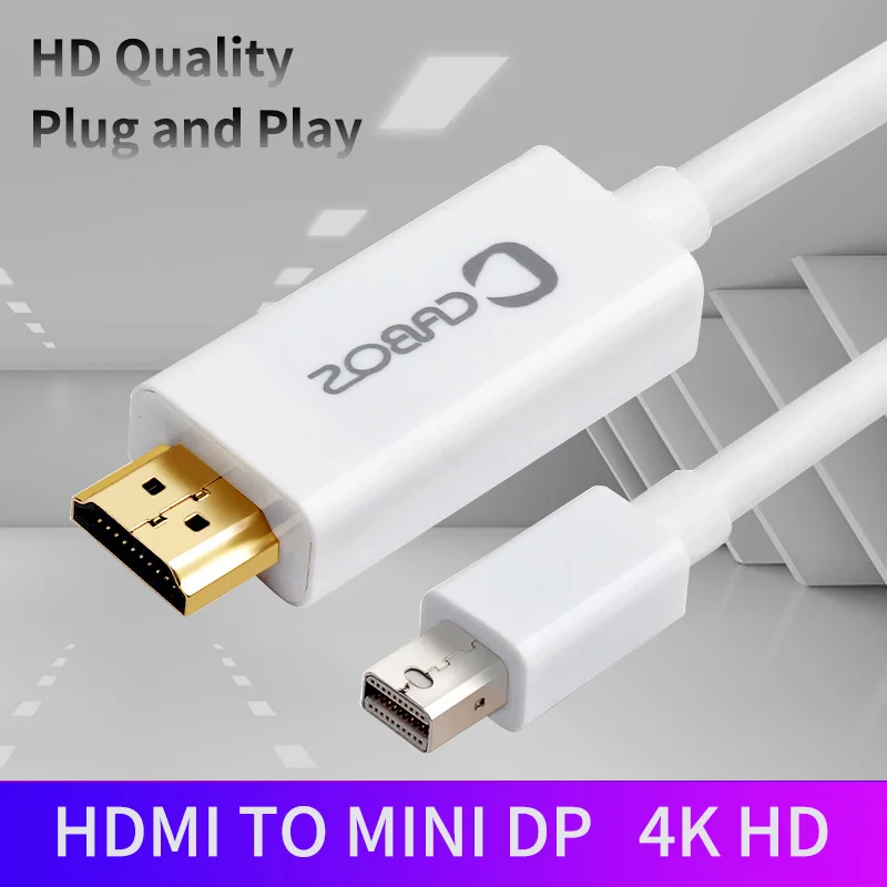 Мини-порт дисплея DP к HDMI-совместимый кабель Sup port s 4K 1080P Mini HDMI адаптер конвертер