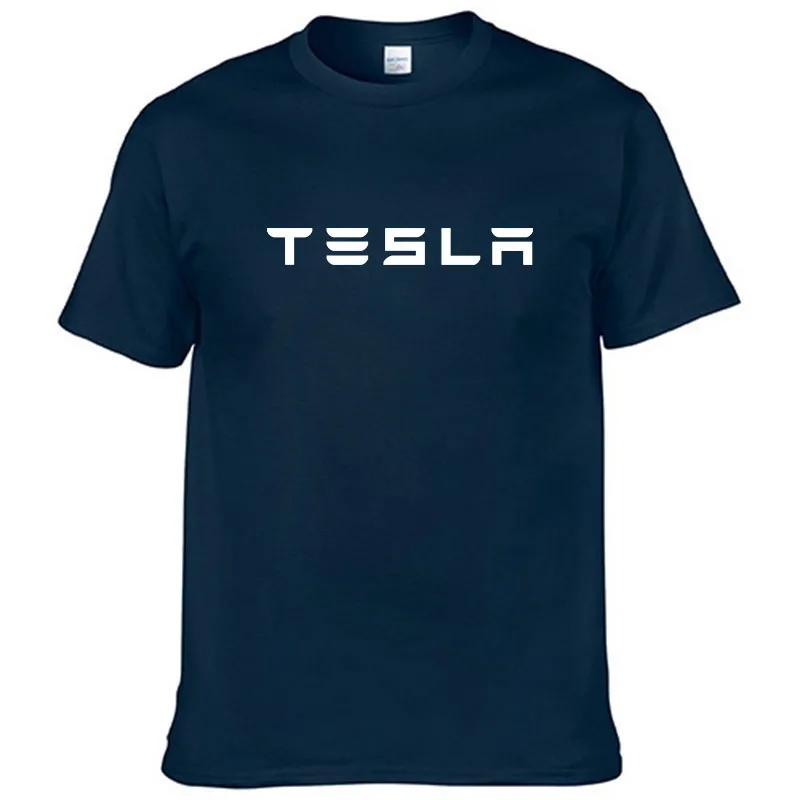 

2021 Tesla Hot Sale New Arrival Summer men's Cotton Crew Neck T-shirt High Quality Shirt Pullover Tops Cycling Locomotive Sport