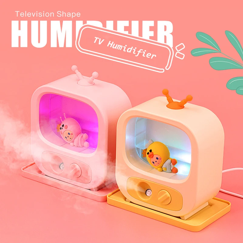 

Wireless Air Humidifier Cartoon Design Diffuser TV Aromtherapy Humidifier 170ML Mist Maker With Colorful Night Lights