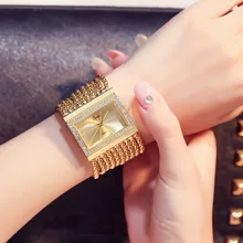 Hot Sale Luxury Womens Fashion Watch Brand Square Bracelet Diamond Watch for Women Wristwatch A010 Relogio Feminino