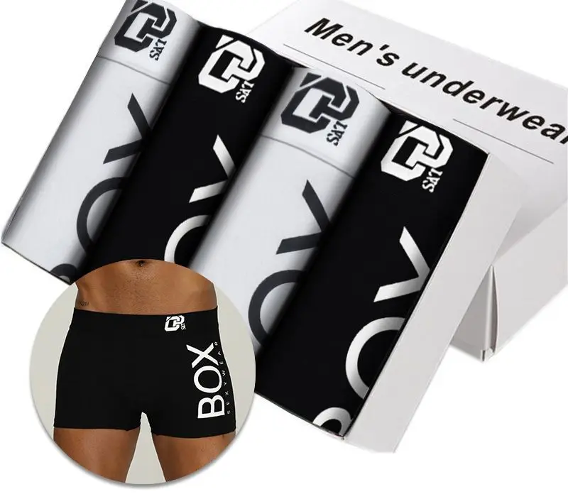

4pc/lot Boxershorts Men Boxers Male Underwear Man Panties Cotton Soft Short Boxer Mesh Mens Hombre Cueca Plus Size OR212