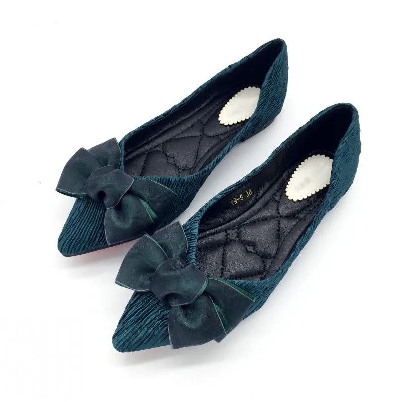 

2020 Fashion Shoes Women Spring Autumn Ballet Flats Pointed-Toe Slip-On Woman Single Shoes Ladies Females Footwear Plus Size