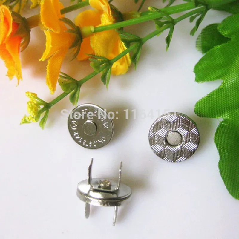 10 наборов/лот 14 мм * 2 мм серебряные магнитные защелки, металлические кнопки, застежки для сумок, кошельков, ремесло, botao para artesanato