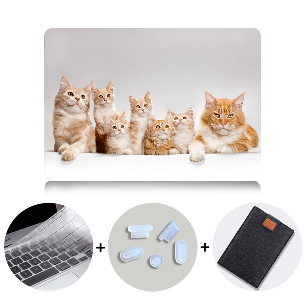 MTT чехол с милым котом и собакой для Macbook Air 11 13 Pro retina 13 15 с сенсорной панелью для mac book 12 дюймов Сумка для ноутбука с животными - Цвет: MB09