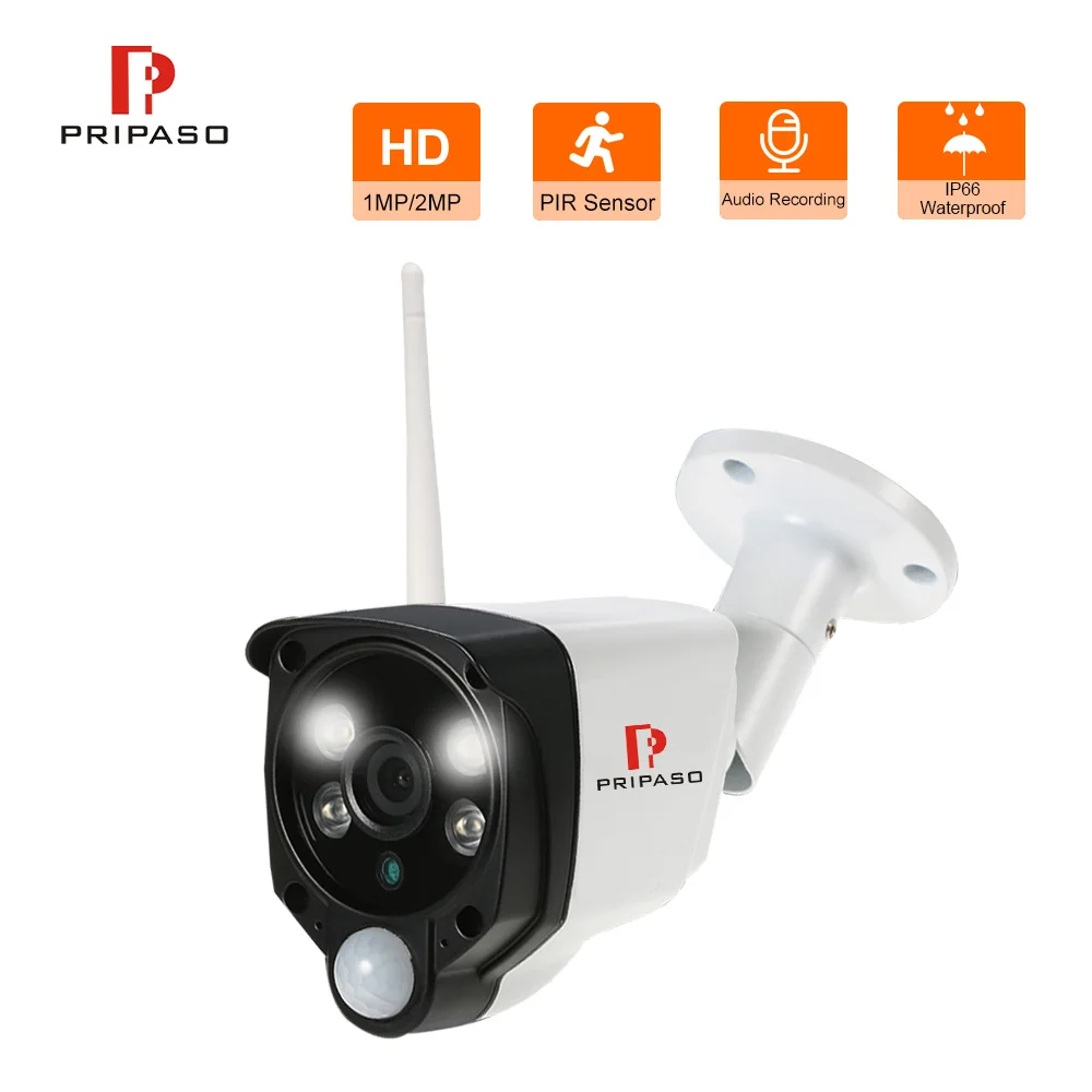 Pripaso, беспроводная камера безопасности, HD 720 P, уличная, wifi, водонепроницаемая, Camara, PIR функция, удаленный монитор, камера для школы, фабрика