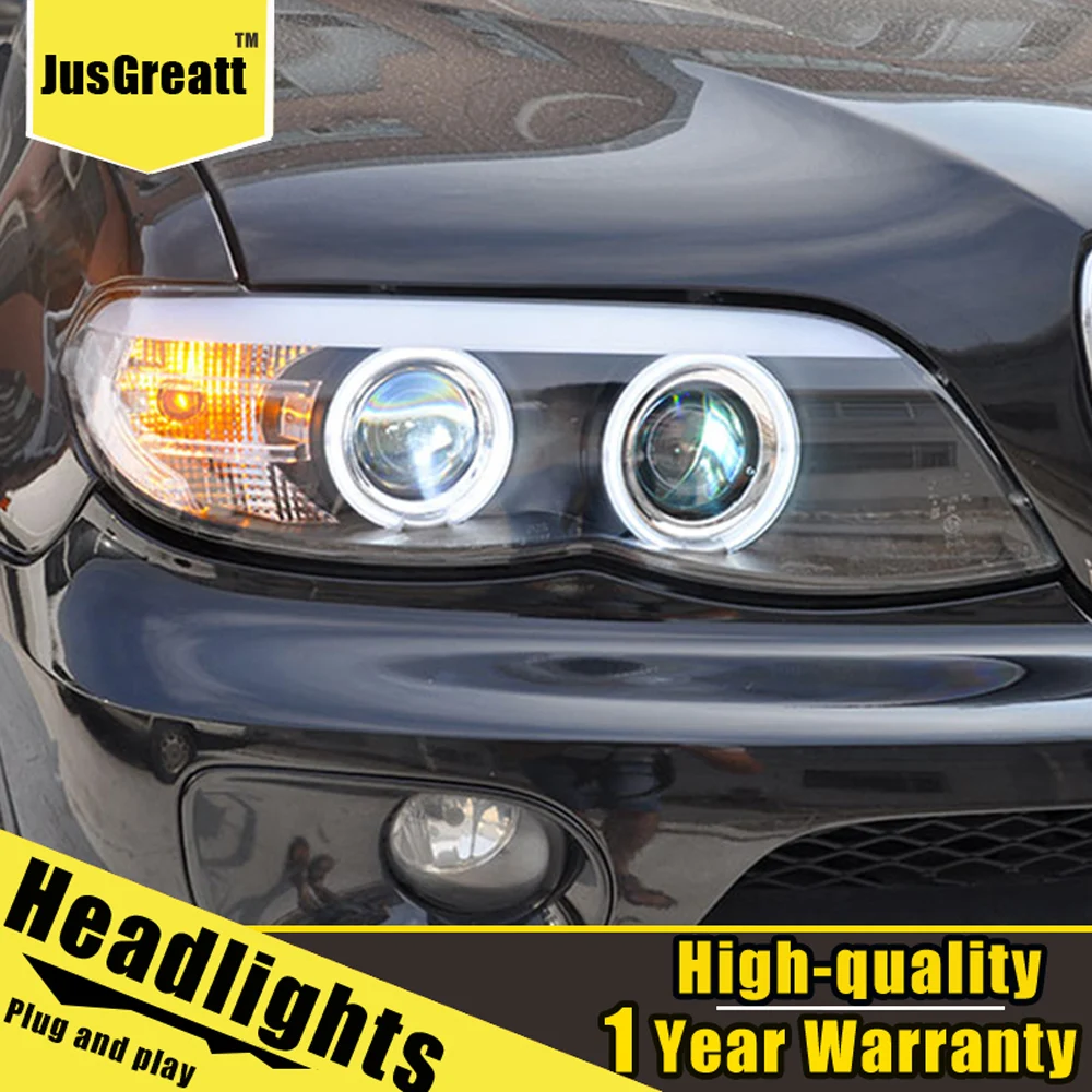 Пара для BME x5 e63 светодиодный ные фары 2003 2006x5 HID Bi Xenon Beam противотуманные дневные