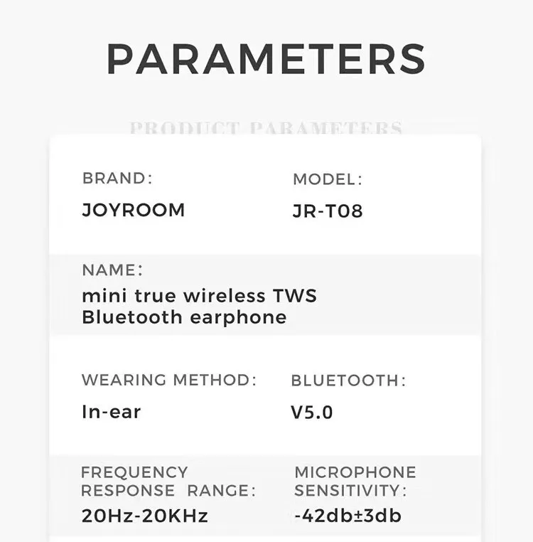 JOYROOM T08 TWS Bluetooth 5,0 наушники беспроводные стерео наушники с сенсорным управлением Водонепроницаемые бинауральные звонки спортивная Гарнитура для телефонов