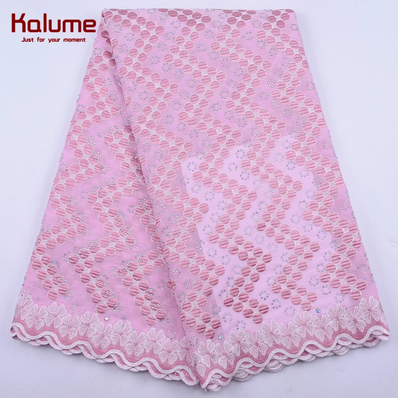 Высококачественная африканская швейцарская хлопковая кружевная ткань Kalume с